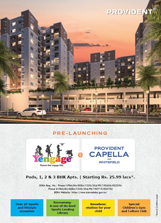 Pre Launching Provident Capella @ 25.99 Lacs in Whitefield, Bangalore Update